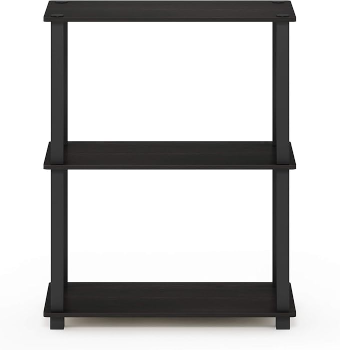 Furinno TURN-S-TUBE Storage Shelves, 3-Tier Book Shelf, Corner Shelf, Toolless - Image 6