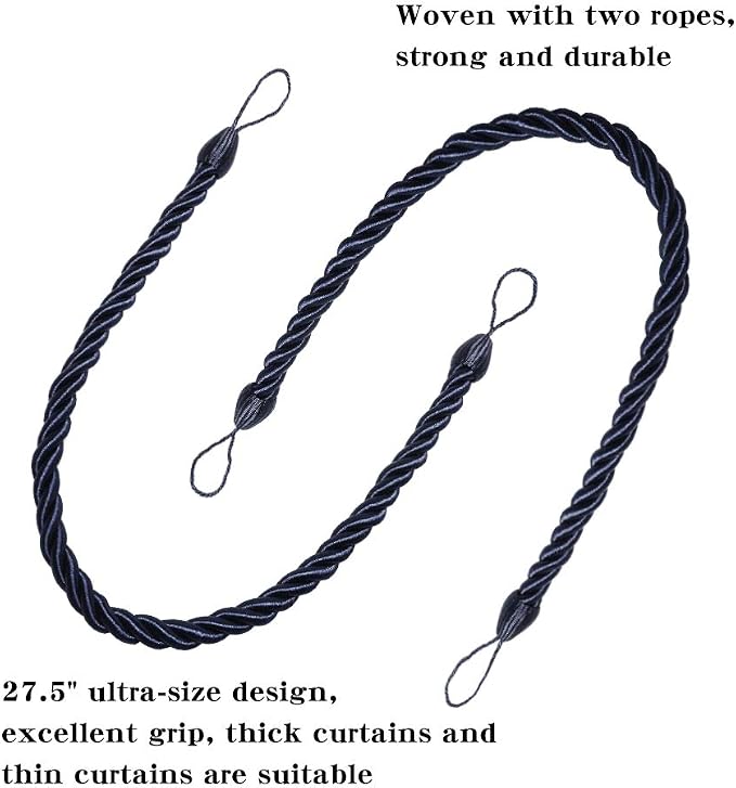 BEL AVENIR Curtain Ropes Tiebacks Tie-Backs Curtain Handmade Holdbacks - Image 3