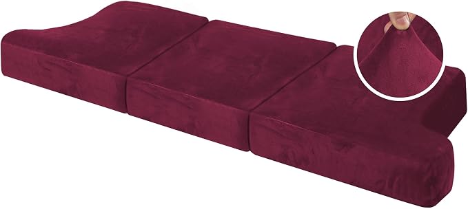 H.VERSAILTEX Stretch Velvet 3 Piece T Cushion Sofa Slipcovers Individually Sofa - Image 9