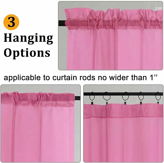 Gwine Sheer Curtains 72 Inch Length - Image 2