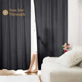 HOMEIDEAS Halloween Non-See-Through Black Privacy Sheer Curtains, 52 X 72 by HOMEIDEAS