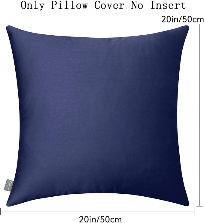 Thmyo 4-Pack 100% Cotton Comfortable Solid Decorative Throw Pillow Case Square - Image 6