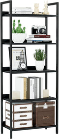 NUMENN Bookshelf, 5 Tier Bookshelves, Home Office Bookcase Shelf Storage by NUMENN