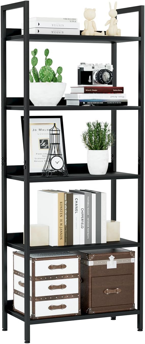 NUMENN Bookshelf, 5 Tier Bookshelves, Home Office Bookcase Shelf Storage by NUMENN