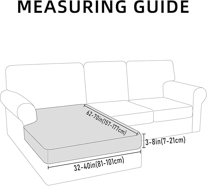 hyha Waterproof Couch Cushion Covers, Sectional Sofa Slipcovers Washable - Image 6