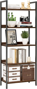 NUMENN Bookshelf, 5 Tier Bookshelves, Home Office Bookcase Shelf Storage by NUMENN