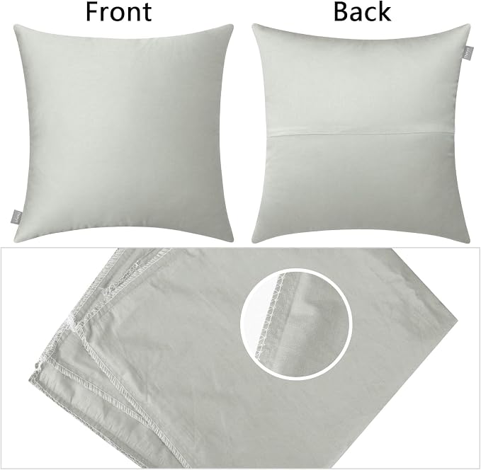Thmyo 4-Pack 100% Cotton Comfortable Solid Decorative Throw Pillow Case Square - Image 5