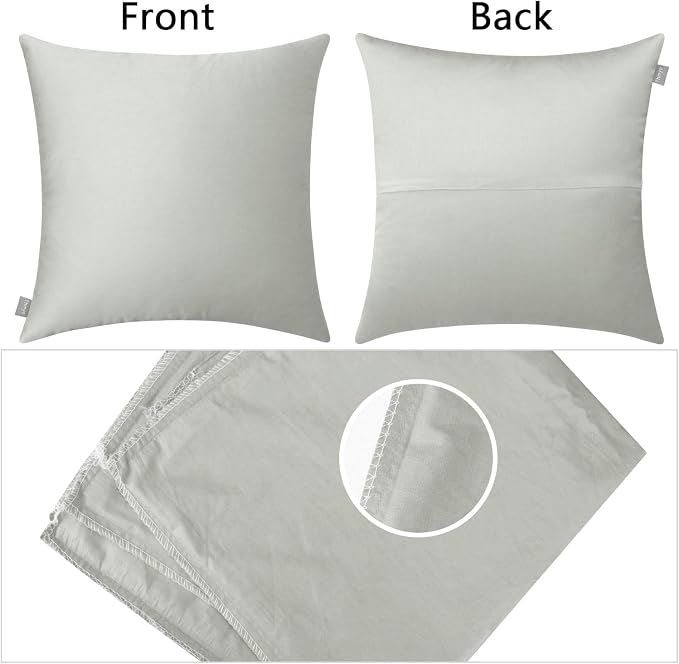 4-Pack 100% Cotton Comfortable Solid Decorative Throw Pillow Case, Thmyo Square - Image 5