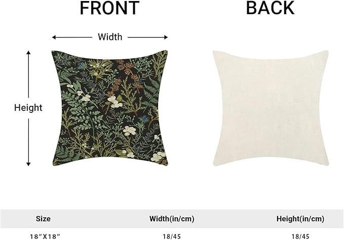 Spring Pillow Covers 18x18 Inch Set of 2, Seasonal Vintage Floral Outdoor - Image 5