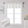 Chyhomenyc Bennet Faux Linen Slub Textured Semi Sheer Small Window Kitchen by Chyhomenyc
