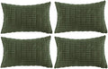 Fancy Homi 4 Packs Boho Olive Green Decorative Throw Pillow Covers 12x24 Inch by Fancy+Homi