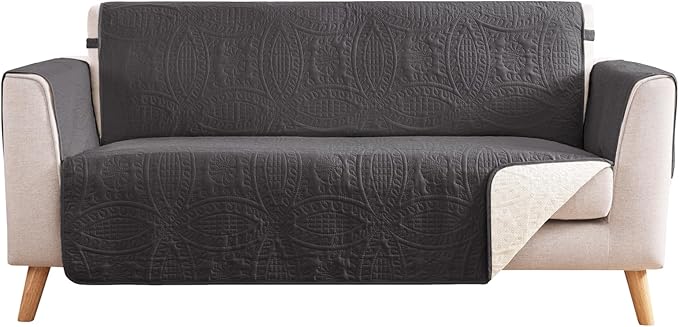 Water Repellent Gray Loveseat Cover by Pamhaven
