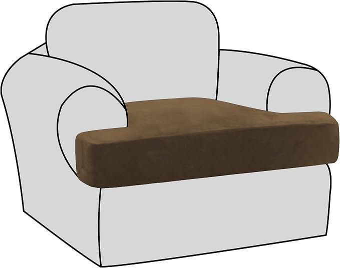 H.VERSAILTEX Stretch Velvet T Cushion Chair Covers by HVERSAILTEX