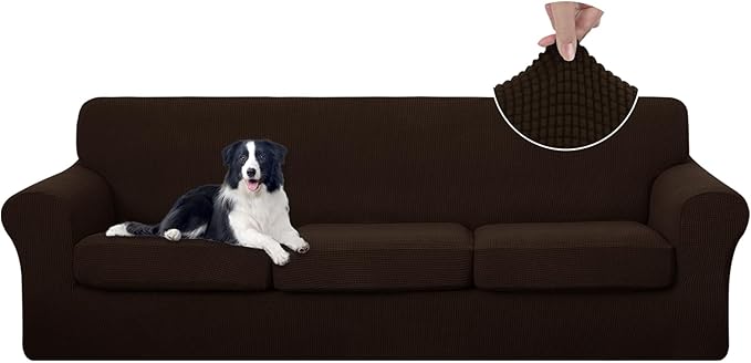 U-NICE HOME 4 Pieces Oversized Stretch Couch Cover Sofa Cover Washable Slipcover by U-NICEHOME