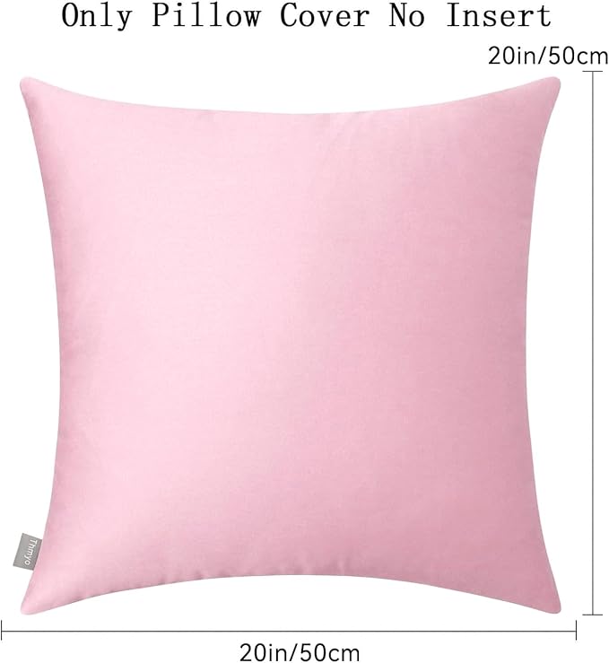 Thmyo 4-Pack 100% Cotton Comfortable Solid Decorative Throw Pillow Case Square - Image 4