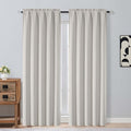 OVZME Natural Room Darkening Curtains 84 Inches Long 2 Panels Set, Solid by OVZME