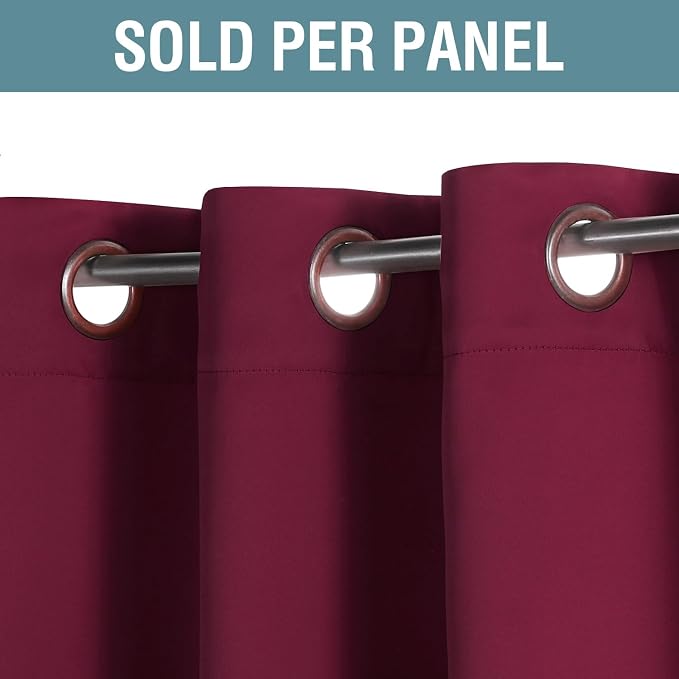 H.VERSAILTEX Blackout Curtains for Christmas Small Window Kitchen Blackout - Image 2
