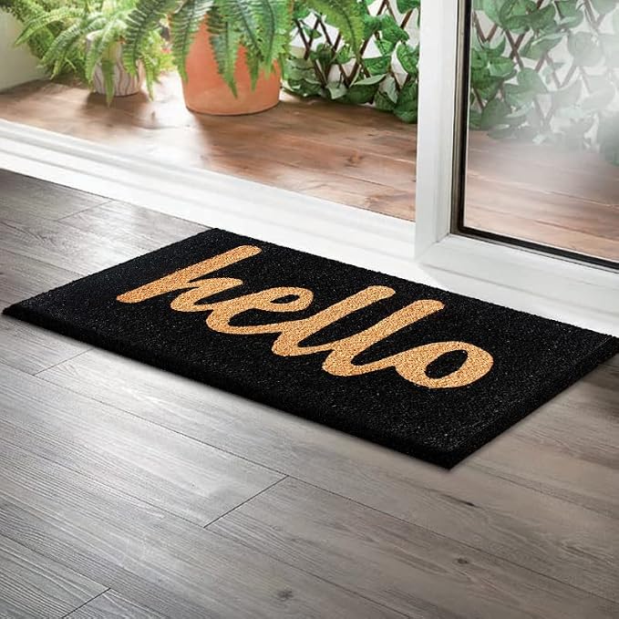 LuxUrux Welcome Mats Outdoor Coco Coir Doormat, - Image 3
