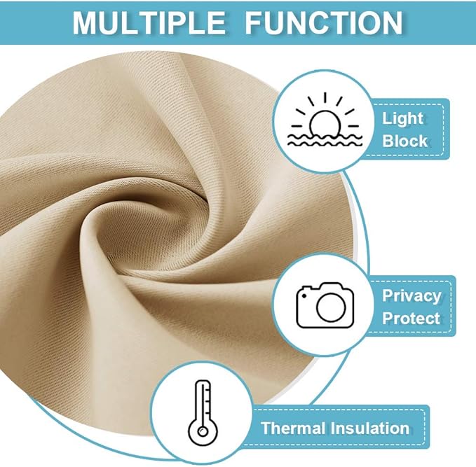 RYB HOME Privacy Bathroom Window Curtains, Short Thermal Insulated Heat - Image 6