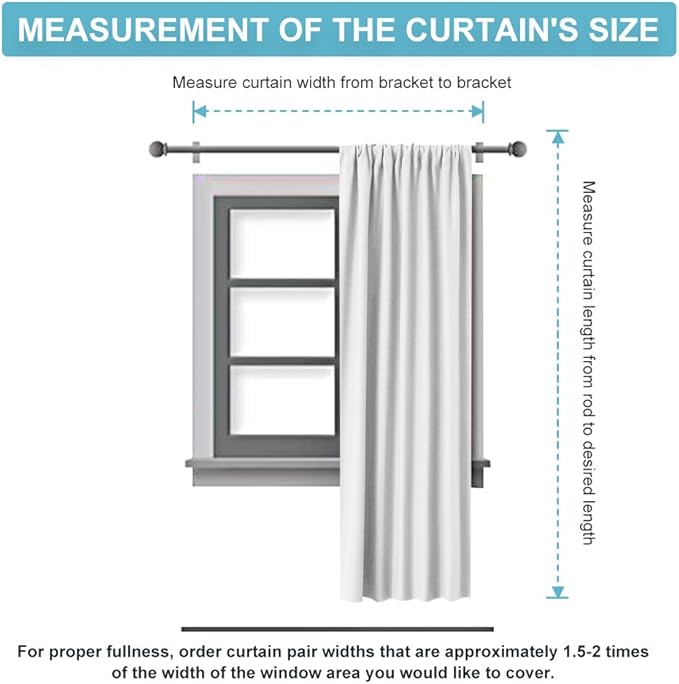 RYB HOME Curtains for Bedroom Living Room 63 inches Long, Thermal Insulated - Image 7