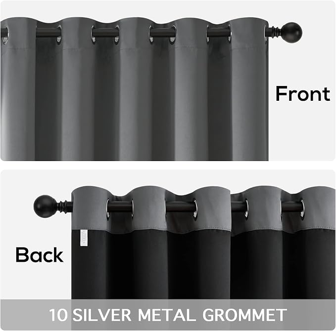 Yakamok 100% Blackout Curtains for Bedroom 96 Inch Length, Noise Reducing - Image 6