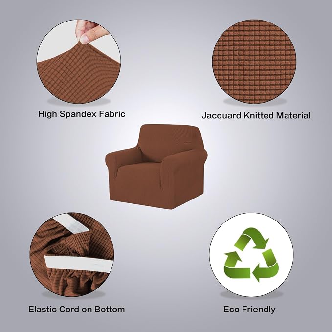 H.VERSAILTEX Stretch Chair Slipcover Sofa Cover Furniture Protector High - Image 4