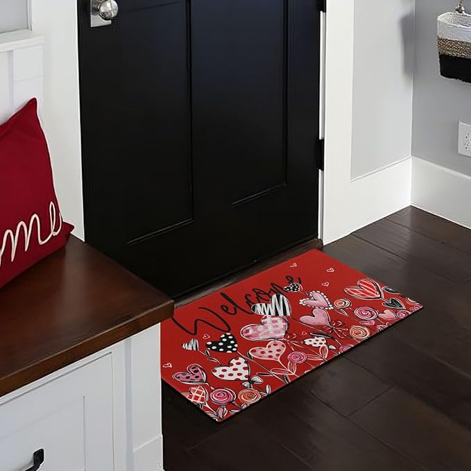 Valentine's Door Mat, Entryway Front Porch Welcome Mat - Image 4