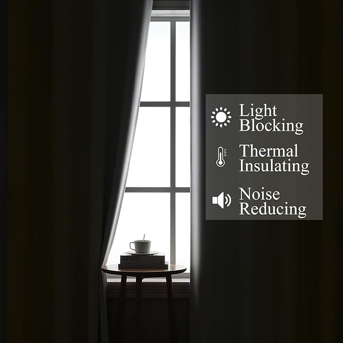 Estelar Textiler Yellow and Grayish White Blackout Curtains 108 Inches Long - Image 3