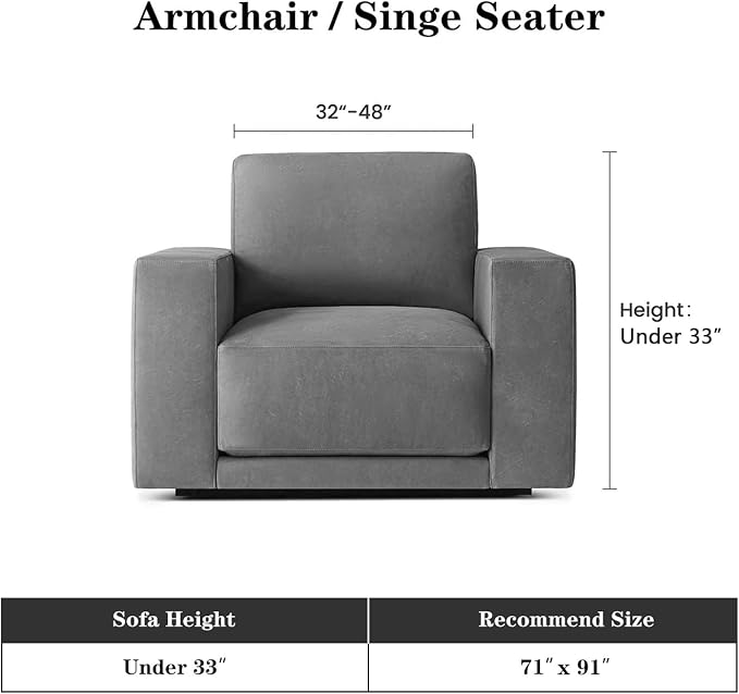 MEETSKY Sofa Covers Armchair Single Couch Cover - Image 8