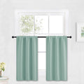 RYB HOME Blackout Cafe Curtains 30 inch Length, Short Light UV Heat Blocking by RYBHOME