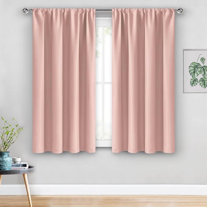JIUZHEN Blush Pink Blackout Curtains - Image 7