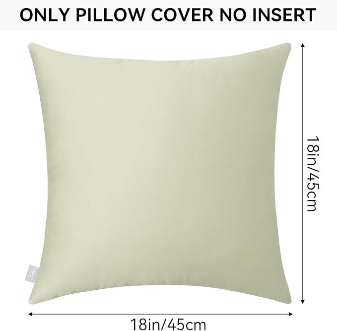 Thmyo 4-Pack 100% Cotton Comfortable Solid Decorative Throw Pillow Case Square - Image 6