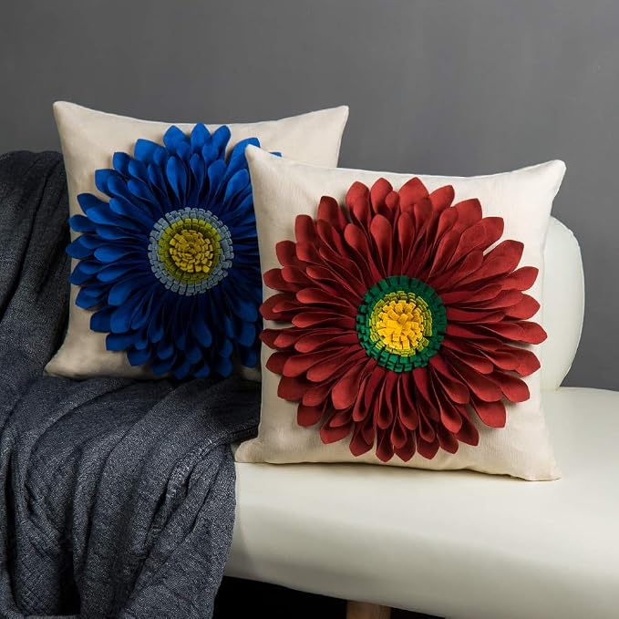 OiseauVoler 3D Sunflower Throw Pillow Covers Decorative Floral Pillowcases - Image 8