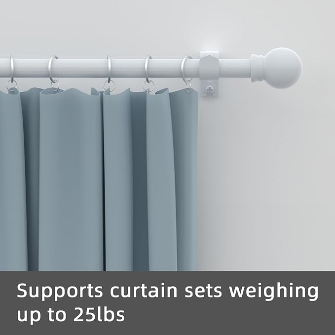 GXOACKJ 2 Pack White Curtain Rods - Image 2