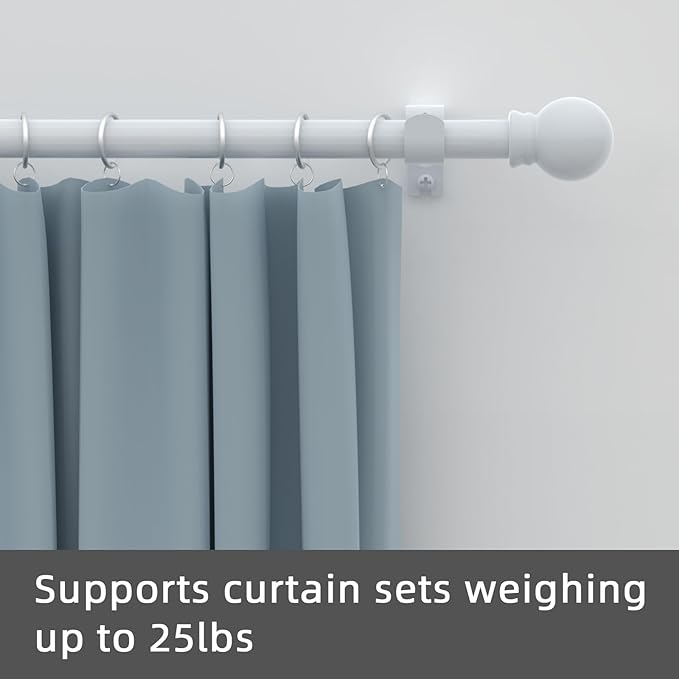 GXOACKJ 2 Pack White Curtain Rods - Image 2