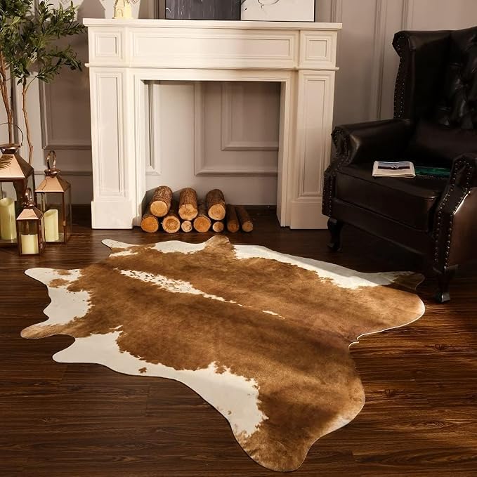 BENRON Premium Cowhide Rug, Faux Cow Hide Rugs by BENRON