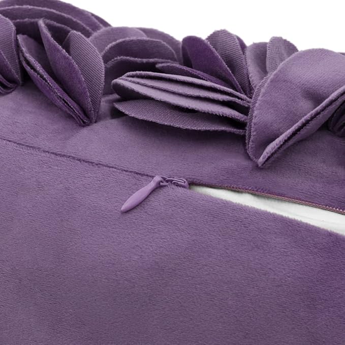 KINGROSE Hand Crafted Stereo Flower Throw Pillow Cover Rectangular Cushion - Image 5