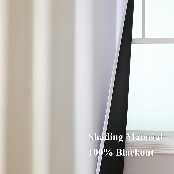 Estelar Textiler Ombre Greyish White and Beige Blackout Curtains & Drapes 96 - Image 5