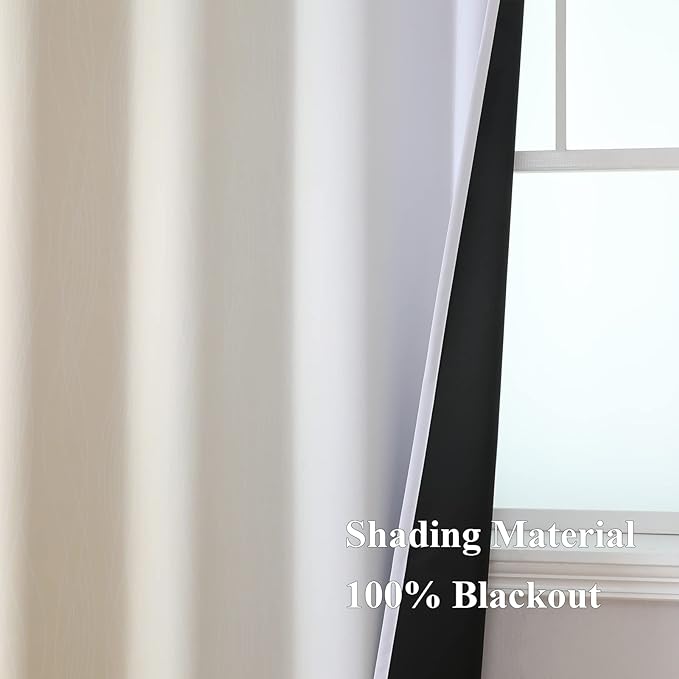 Estelar Textiler Full Room Darkening Blackout Curtains 72 Inch Length 2 Panels - Image 5