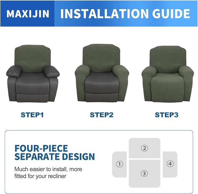 MAXIJIN Recliner Cover Slipcovers - Image 6