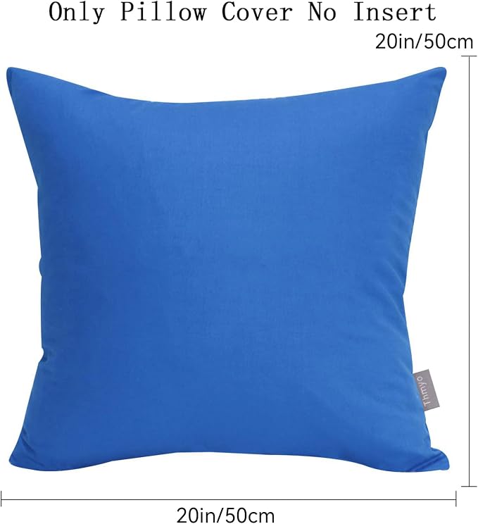 4-Pack 100% Cotton Comfortable Solid Decorative Throw Pillow Case, Thmyo Square - Image 6