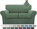 Turquoize 3 Piece Sofa Covers for 2 Cushion Couch Sofa Slipcover Soft Couch by Turquoize