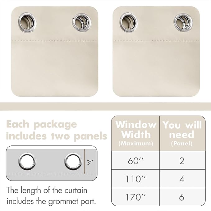 MIULEE Blackout Curtains for Bedroom Living Room Thermal Insulated Room - Image 6