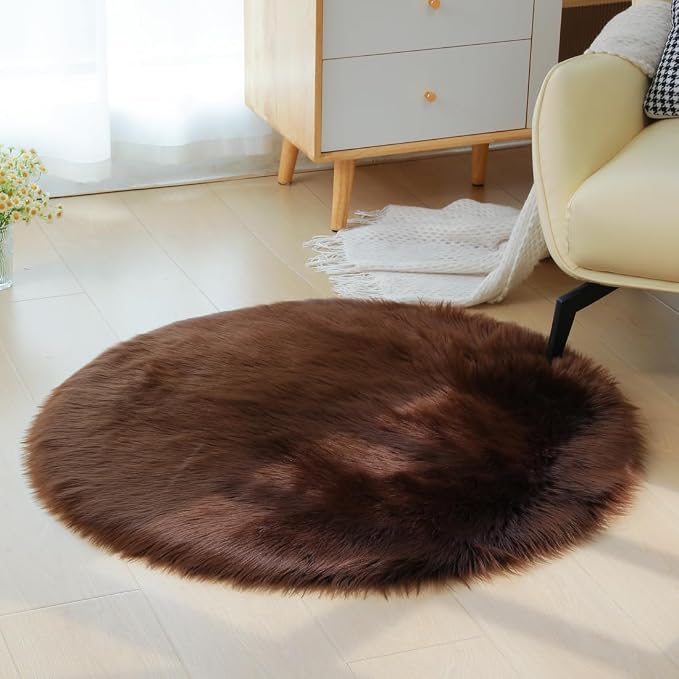 Faux Fur Rug Sheepskin Fuzzy Rug Super Soft Fluffy Plush Area Rug Bedroom Floor - Image 5