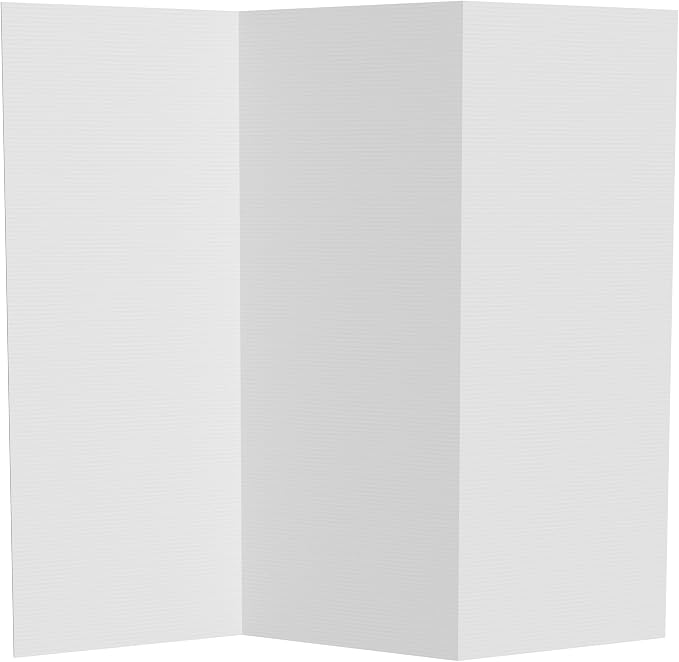 4 ft. Short White Temporary Cardboard Folding Screen by RedLantern
