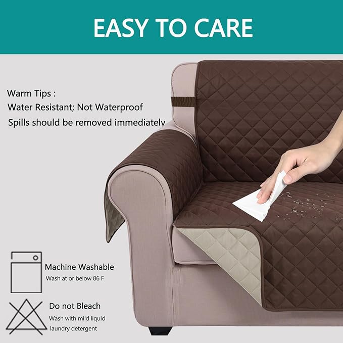 U-NICE HOME Large Sofa Cover Reversible Couch Cover - Image 5