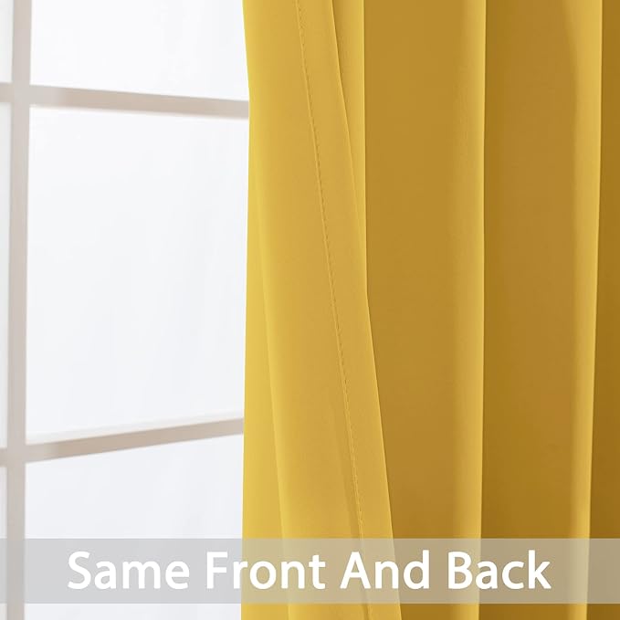 Yakamok Blackout Curtains Room Darkening Thermal Insulated Window Panels - Image 6