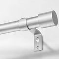 IFELS Heavy Duty Curtain Rods for Windows 72 to 144 Inch, 1 Inch Silver Curtain by IFELS