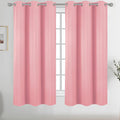 Diraysid Pink Grommet Blackout Curtains by Diraysid%2C+refresh+your+life