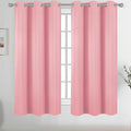 Diraysid Pink Grommet Blackout Curtains by Diraysid%2C+refresh+your+life